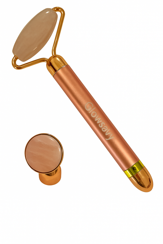 GLOWSAVY® Vibrating Facial Jade Roller Stone