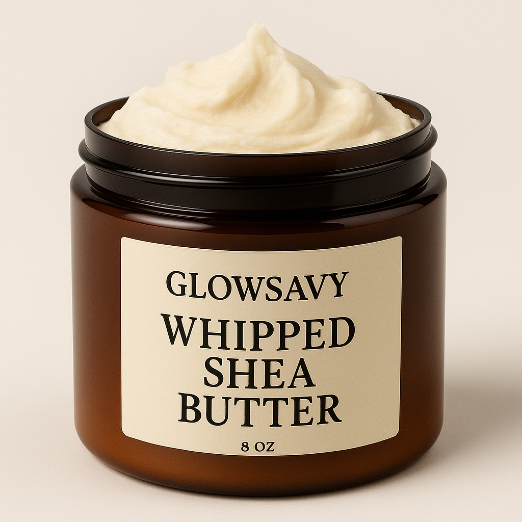 Hand-whipped to creamy perfection, this 100% Ghana shea butter melts into skin and hair—your daily glow ritual, redefined.