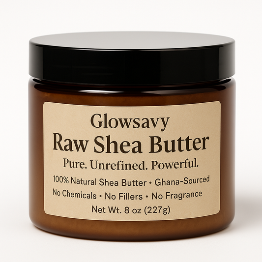 Glowsavy Raw Shea Butter – 100% Unrefined (8 oz)